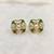 Green pearl earrings