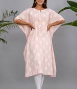 Pink woven cotton party-wear-kurtis
