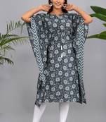 Navy-blue woven cotton kurtas-and-kurtis