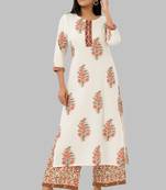 White woven cotton combo-kurtis