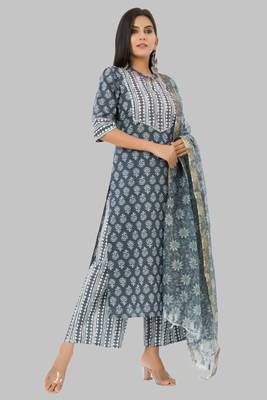 Blue woven rayon combo-kurtis 1