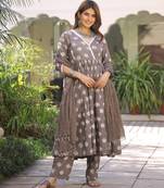 Candy Dabu Print Kurta Pant Set ( Set of 3 )