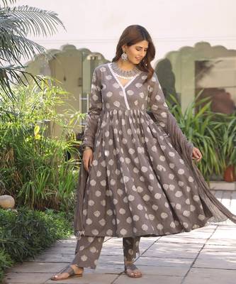 Candy Dabu Print Kurta Pant Set ( Set of 3 ) 3