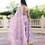 Lavender Hand Block Printed Anarkali Suit Set (Set of 3)