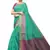 Turquoise Woven Cotton Saree With Blouse