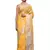 Yellow Woven Silk Blend Saree With Blouse