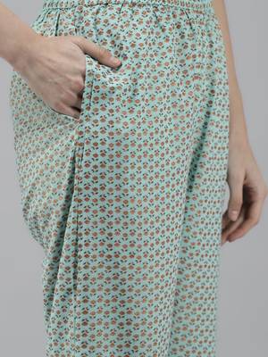 Blue embroidered cotton ethnic-kurtis 5