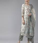 Turquoise hand woven silk ethnic-kurtis