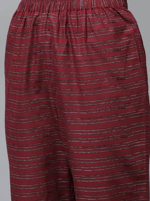 Maroon hand woven cotton ethnic-kurtis 5