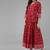 Red printed cotton long-dresses