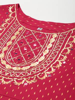 Pink printed viscose rayon long-dresses 4