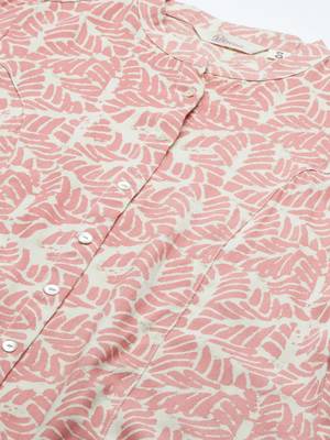 Pink printed viscose rayon tunics 2