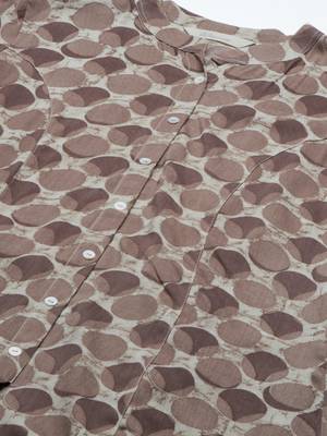 Brown printed viscose rayon tunics 2