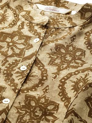 Coffee printed viscose rayon tunics 2