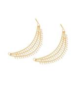 Jewel Farm Gold Plated Bahubali Inspired Three Layered Pearl Ear Chain For Women
