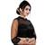 Himalay FashionBand Collar Embriodered Black Color 3/4 Sleeve Blouse For Saree