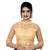 Himalay FashionBand Collar Embriodered Gold Color 3/4 Sleeve Blouse For Saree