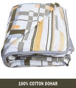 AJANTA HANDLOOM HOUSE 100% Cotton Reversible Single Dohar | Comforter for AC Brown Grey