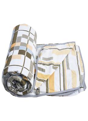 AJANTA HANDLOOM HOUSE 100% Cotton Reversible Single Dohar | Comforter for AC Brown Grey 4