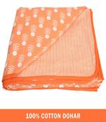 AJANTA HANDLOOM HOUSE 100% Cotton Reversible Single Dohar Orange | Comforter for AC