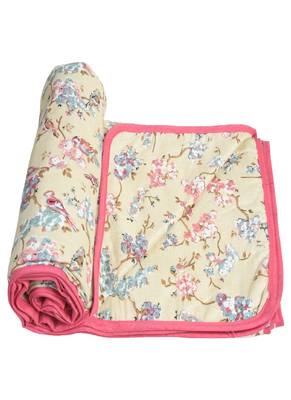 AJANTA HANDLOOM HOUSE 100% Cotton Reversible Single Dohar | Comforter for AC Beige Pink 4