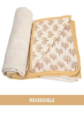 AJANTA HANDLOOM HOUSE 100% Cotton Reversible Single Dohar | Comforter for AC Beige Cream 2
