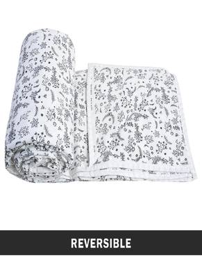 AJANTA HANDLOOM HOUSE 100% Cotton Reversible Single Dohar | Comforter for AC Grey White 2