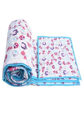 AJANTA HANDLOOM HOUSE 100% Cotton Reversible Single Dohar | Comforter for AC  Pink Blue 4