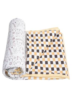 AJANTA HANDLOOM HOUSE 100% Cotton Reversible Single Dohar | Comforter for AC Brown White 4