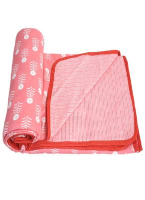 AJANTA HANDLOOM HOUSE 100% Cotton Reversible Single Dohar | Comforter for AC Peach White 4