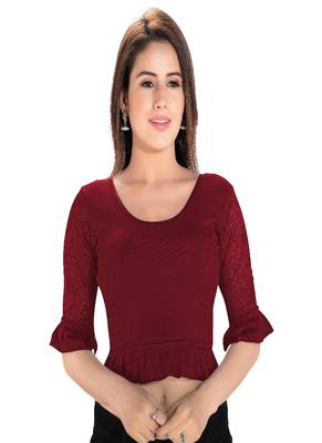 Women's Cotton Lycra Blend Non Padded Stretchable Blouse 1