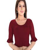 Women's Cotton Lycra Blend Non Padded Stretchable Blouse