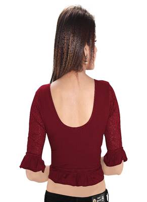 Women's Cotton Lycra Blend Non Padded Stretchable Blouse 2