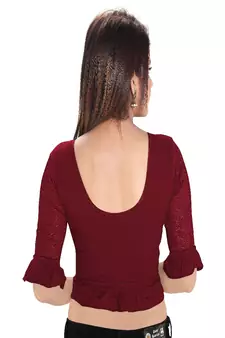 Women's Cotton Lycra Blend Non Padded Stretchable Blouse