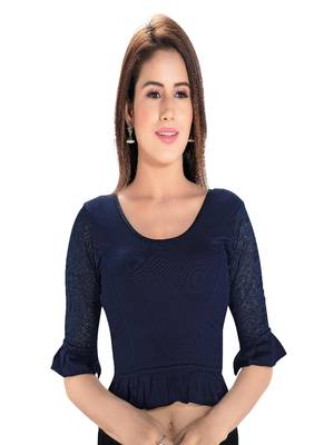 Women's Cotton Lycra Blend Non Padded Stretchable Blouse 1