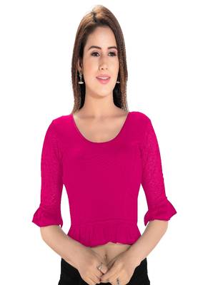 Women's Cotton Lycra Blend Non Padded Stretchable Blouse 1