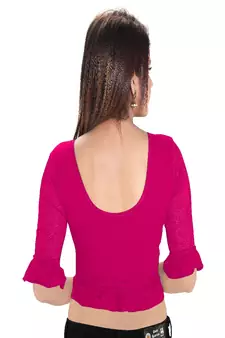 Women's Cotton Lycra Blend Non Padded Stretchable Blouse