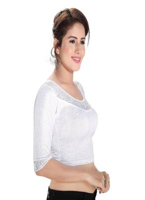 Muhenera Women's Polyester Non Padded Stretchable Blouse 3