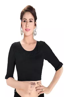 Women's Cotton Lycra Blend Non Padded Stretchable Blouse