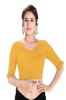 Women's Cotton Lycra Blend Non Padded Stretchable Blouse