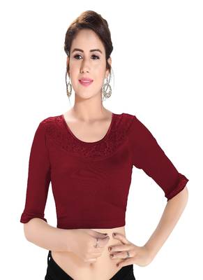 Women's Cotton Lycra Blend Non Padded Stretchable Blouse 1