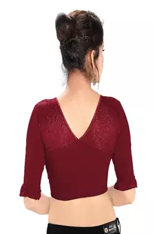 Women's Cotton Lycra Blend Non Padded Stretchable Blouse