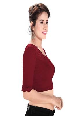 Women's Cotton Lycra Blend Non Padded Stretchable Blouse 3