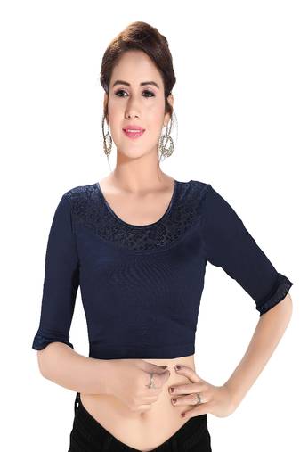 Women's Cotton Lycra Blend Non Padded Stretchable Blouse