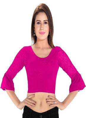 Women's Cotton Lycra Blend Non Padded Stretchable Blouse 1