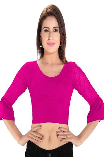 Women's Cotton Lycra Blend Non Padded Stretchable Blouse