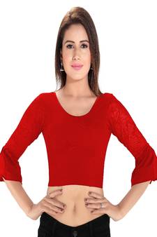 Women's Cotton Lycra Blend Non Padded Stretchable Blouse