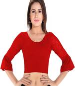 Women's Cotton Lycra Blend Non Padded Stretchable Blouse