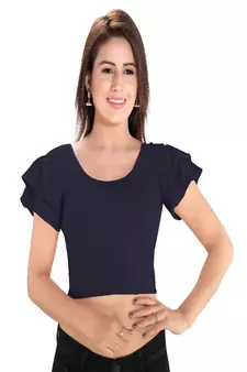 Women's Cotton Lycra Blend Non Padded Stretchable Blouse