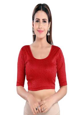 Muhenera Women's Lycra Blend Non Padded Stretchable Blouse 1